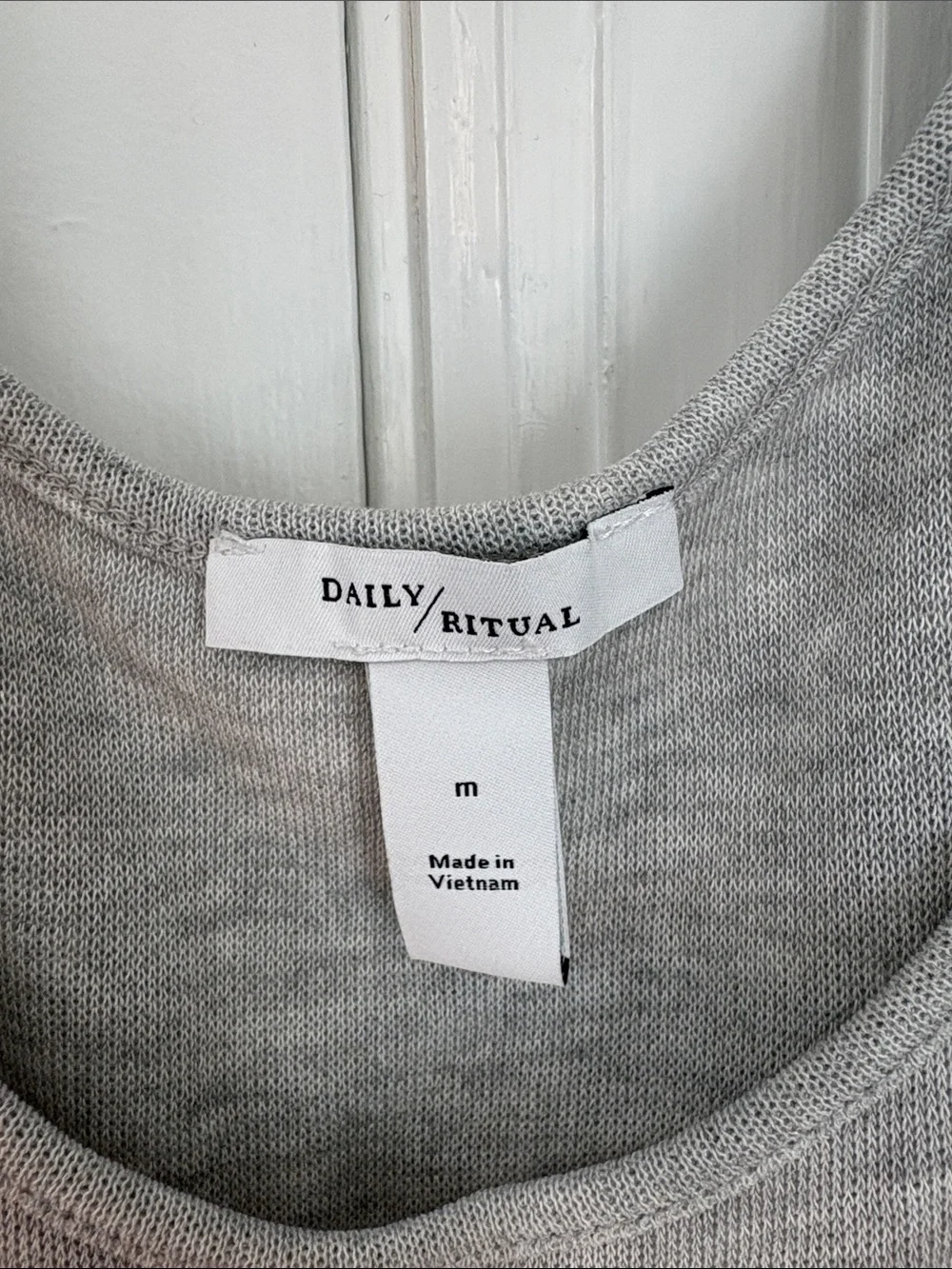 Daily Ritual Heather Gray Sleeveless Drawstring Jumpsuit Size Medium
